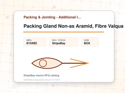 Packing Gland Non-as Aramid, Fibre Valqua 8132 16mmx3mtr - Packing & Jointing - Additional Items - IMPA 815492 - UOM BOX