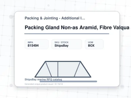 Packing Gland Non-as Aramid, Fibre Valqua 8132 20mmx3mtr - Packing & Jointing - Additional Items - IMPA 815494 - UOM BOX
