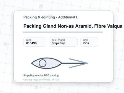 Packing Gland Non-as Aramid, Fibre Valqua 8132 25mmx3mtr - Packing & Jointing - Additional Items - IMPA 815496 - UOM BOX