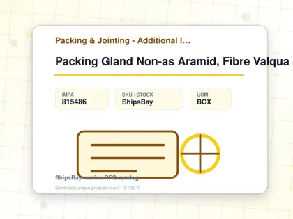 Packing Gland Non-as Aramid, Fibre Valqua 8132 8mmx3mtr - Packing & Jointing - Additional Items - IMPA 815486 - UOM BOX