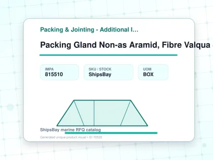 Packing Gland Non-as Aramid, Fibre Valqua 8137 14.5mmx3mtr - Packing & Jointing - Additional Items - IMPA 815510 - UOM BOX