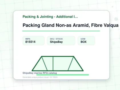 Packing Gland Non-as Aramid, Fibre Valqua 8137 22mmx3mtr - Packing & Jointing - Additional Items - IMPA 815514 - UOM BOX