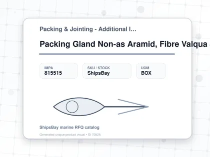 Packing Gland Non-as Aramid, Fibre Valqua 8137 25mmx3mtr - Packing & Jointing - Additional Items - IMPA 815515 - UOM BOX