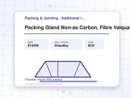 Packing Gland Non-as Carbon, Fibre Valqua 6262 12.5mmx3mtr - Packing & Jointing - Additional Items - IMPA 815450 - UOM BOX