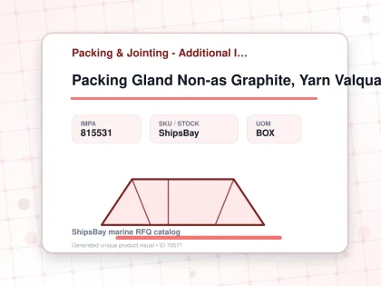 Packing Gland Non-as Graphite, Yarn Valqua Vft-22 16mmx3mtr - Packing & Jointing - Additional Items - IMPA 815531 - UOM BOX