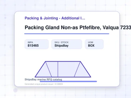 Packing Gland Non-as Ptfefibre, Valqua 7233 8mmx3mtr - Packing & Jointing - Additional Items - IMPA 815465 - UOM BOX