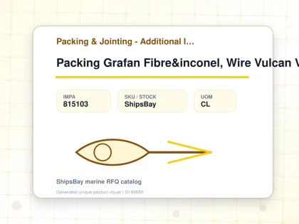 Packing Grafan Fibre&inconel, Wire Vulcan Vr31 7mm X 3mtr - Packing & Jointing - Additional Items - IMPA 815103 - UOM CL