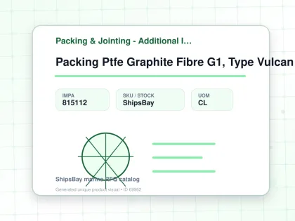 Packing Ptfe Graphite Fibre G1, Type Vulcan Vp2 5mm X 3mtr - Packing & Jointing - Additional Items - IMPA 815112 - UOM CL