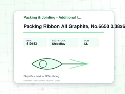 Packing Ribbon All Graphite, No.6650 0.38x6.3mmx7.6mtr - Packing & Jointing - Additional Items - IMPA 810153 - UOM CL