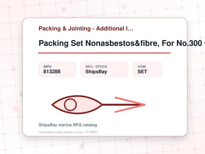 Packing Set Nonasbestos&fibre, For No.300 Gauge Glass - Packing & Jointing - Additional Items - IMPA 813288 - UOM SET