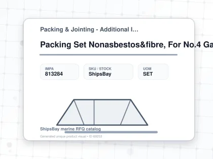 Packing Set Nonasbestos&fibre, For No.4 Gauge Glass - Packing & Jointing - Additional Items - IMPA 813284 - UOM SET