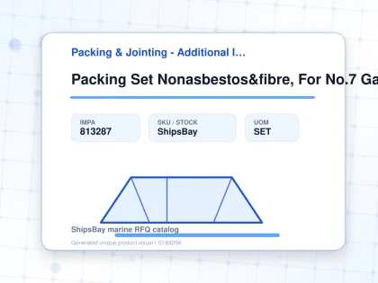 Packing Set Nonasbestos&fibre, For No.7 Gauge Glass - Packing & Jointing - Additional Items - IMPA 813287 - UOM SET
