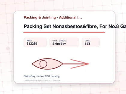 Packing Set Nonasbestos&fibre, For No.8 Gauge Glass - Packing & Jointing - Additional Items - IMPA 813289 - UOM SET