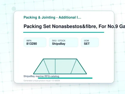 Packing Set Nonasbestos&fibre, For No.9 Gauge Glass - Packing & Jointing - Additional Items - IMPA 813290 - UOM SET