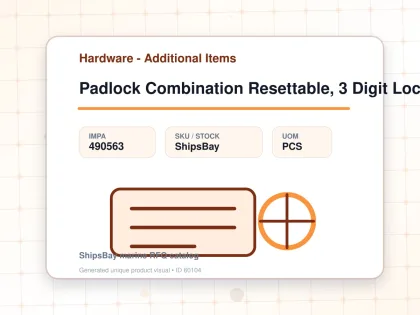 Padlock Combination Resettable, 3 Digit Lock - Hardware - Additional Items - IMPA 490563 - UOM PCS