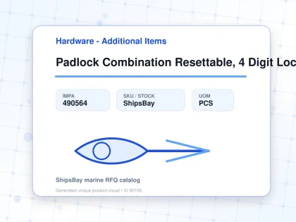 Padlock Combination Resettable, 4 Digit Lock - Hardware - Additional Items - IMPA 490564 - UOM PCS