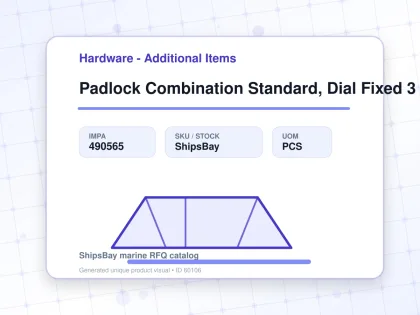 Padlock Combination Standard, Dial Fixed 3 Digit Lock - Hardware - Additional Items - IMPA 490565 - UOM PCS
