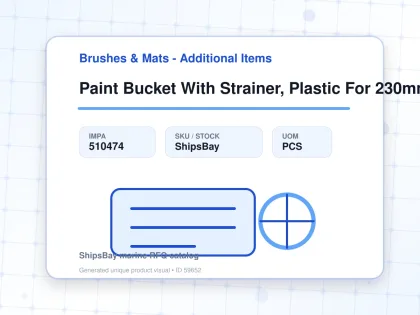 Paint Bucket With Strainer, Plastic For 230mm Paint Roller - Brushes & Mats - Additional Items - IMPA 510474 - UOM PCS