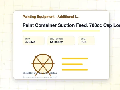 Paint Container Suction Feed, 700cc Cap Lock For W-200 - Painting Equipment - Additional Items - IMPA 270538 - UOM PCS