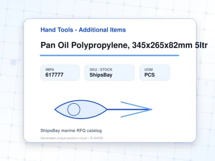 Pan Oil Polypropylene, 345x265x82mm 5ltr - Hand Tools - Additional Items - IMPA 617777 - UOM PCS