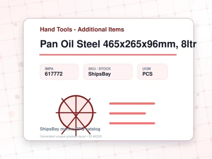 Pan Oil Steel 465x265x96mm, 8ltr - Hand Tools - Additional Items - IMPA 617772 - UOM PCS
