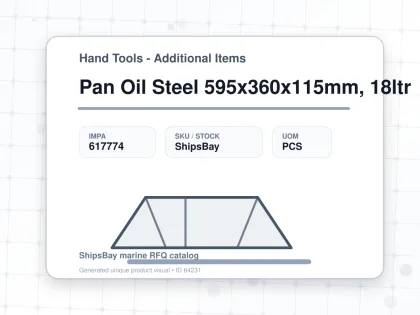 Pan Oil Steel 595x360x115mm, 18ltr - Hand Tools - Additional Items - IMPA 617774 - UOM PCS
