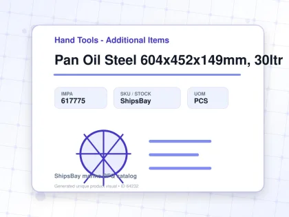 Pan Oil Steel 604x452x149mm, 30ltr - Hand Tools - Additional Items - IMPA 617775 - UOM PCS