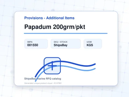 Papadum 200grm/pkt - Provisions - Additional Items - IMPA 001550 - UOM KGS