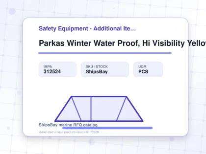Parkas Winter Water Proof, Hi Visibility Yellow/navy L - Safety Equipment - Additional Items - IMPA 312524 - UOM PCS