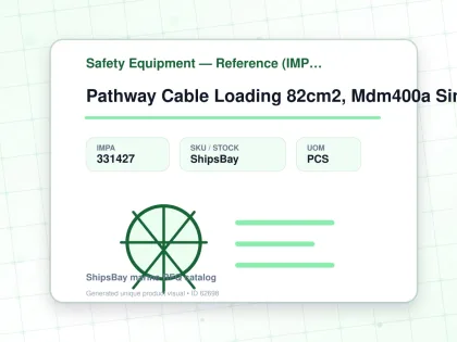 Pathway Cable Loading 82cm2, Mdm400a Single Solid Plate Kit - Safety Equipment — Reference (IMPA) - IMPA 331427 - UOM PCS