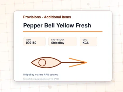 Pepper Bell Yellow Fresh - Provisions - Additional Items - IMPA 000160 - UOM KGS