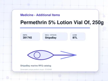 Permethrin 5% Lotion Vial Of, 250g - Medicine - Additional Items - IMPA 391745 - UOM BTL