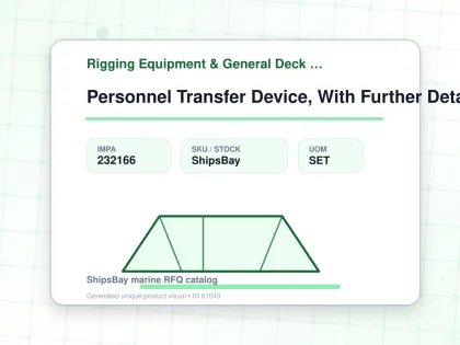 Personnel Transfer Device, With Further Detail - Rigging Equipment & General Deck Items - Additional Items - IMPA 232166 - UOM SET
