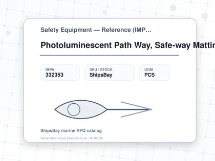 Photoluminescent Path Way, Safe-way Matting 1200 X 1200mm - Safety Equipment — Reference (IMPA) - IMPA 332353 - UOM PCS