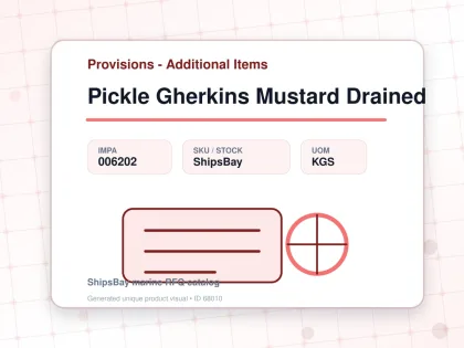 Pickle Gherkins Mustard Drained - Provisions - Additional Items - IMPA 006202 - UOM KGS