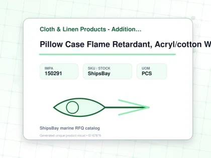 Pillow Case Flame Retardant, Acryl/cotton White 400x670mm - Cloth & Linen Products - Additional Items - IMPA 150291 - UOM PCS