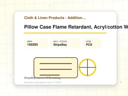 Pillow Case Flame Retardant, Acryl/cotton White 500x900mm - Cloth & Linen Products - Additional Items - IMPA 150293 - UOM PCS