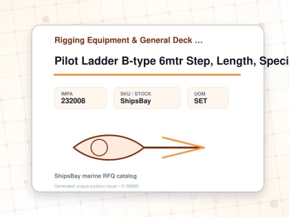 Pilot Ladder B-type 6mtr Step, Length, Specify Total Length - Rigging Equipment & General Deck Items - Additional Items - IMPA 232008 - UOM SET