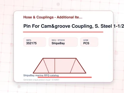 Pin For Cam&groove Coupling, S. Steel 1-1/2" Sm994038 - Hose & Couplings - Additional Items - IMPA 352175 - UOM PCS