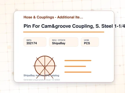 Pin For Cam&groove Coupling, S. Steel 1-1/4" Sm994032 - Hose & Couplings - Additional Items - IMPA 352174 - UOM PCS