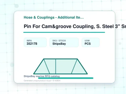 Pin For Cam&groove Coupling, S. Steel 3" Sm994075 - Hose & Couplings - Additional Items - IMPA 352178 - UOM PCS