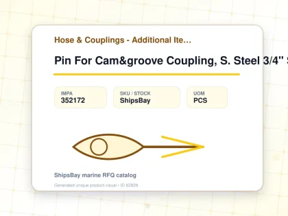 Pin For Cam&groove Coupling, S. Steel 3/4" Sm994020 - Hose & Couplings - Additional Items - IMPA 352172 - UOM PCS