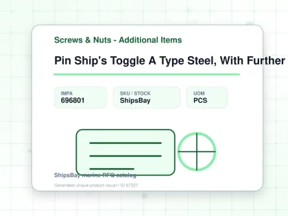 Pin Ship's Toggle A Type Steel, With Further Detail - Screws & Nuts - Additional Items - IMPA 696801 - UOM PCS