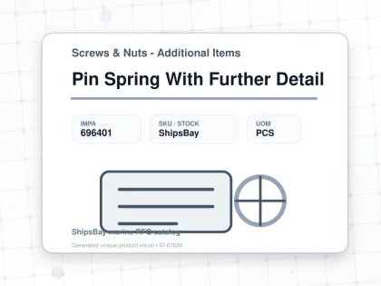 Pin Spring With Further Detail - Screws & Nuts - Additional Items - IMPA 696401 - UOM PCS