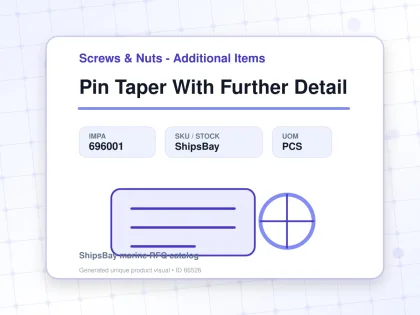 Pin Taper With Further Detail - Screws & Nuts - Additional Items - IMPA 696001 - UOM PCS