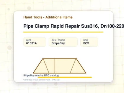 Pipe Clamp Rapid Repair Sus316, Dn100-220mm Double Lock Lever - Hand Tools - Additional Items - IMPA 615314 - UOM PCS