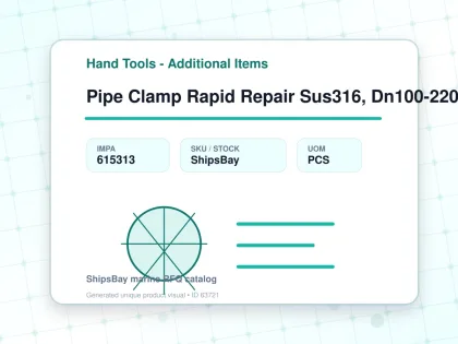 Pipe Clamp Rapid Repair Sus316, Dn100-220mm Single Lock Lever - Hand Tools - Additional Items - IMPA 615313 - UOM PCS