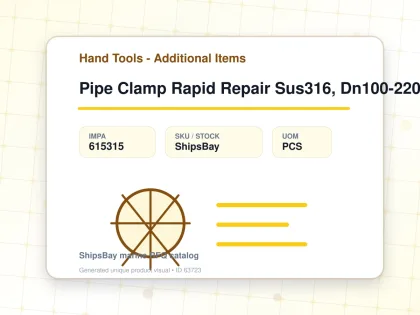 Pipe Clamp Rapid Repair Sus316, Dn100-220mm Triple Lock Lever - Hand Tools - Additional Items - IMPA 615315 - UOM PCS