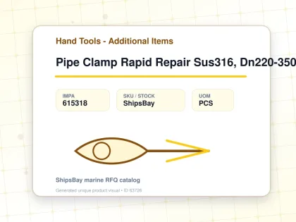 Pipe Clamp Rapid Repair Sus316, Dn220-350mm Double Lock Lever - Hand Tools - Additional Items - IMPA 615318 - UOM PCS