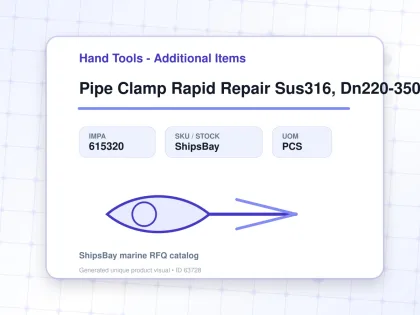 Pipe Clamp Rapid Repair Sus316, Dn220-350mm Quad Lock Lever - Hand Tools - Additional Items - IMPA 615320 - UOM PCS